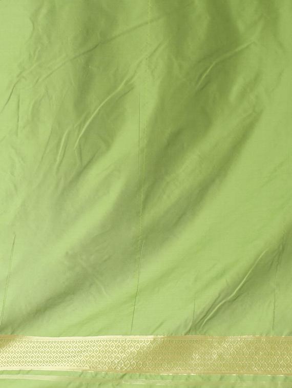 olive. art silk banarasi saree with blouse - 17545824 - Standard Image - 3