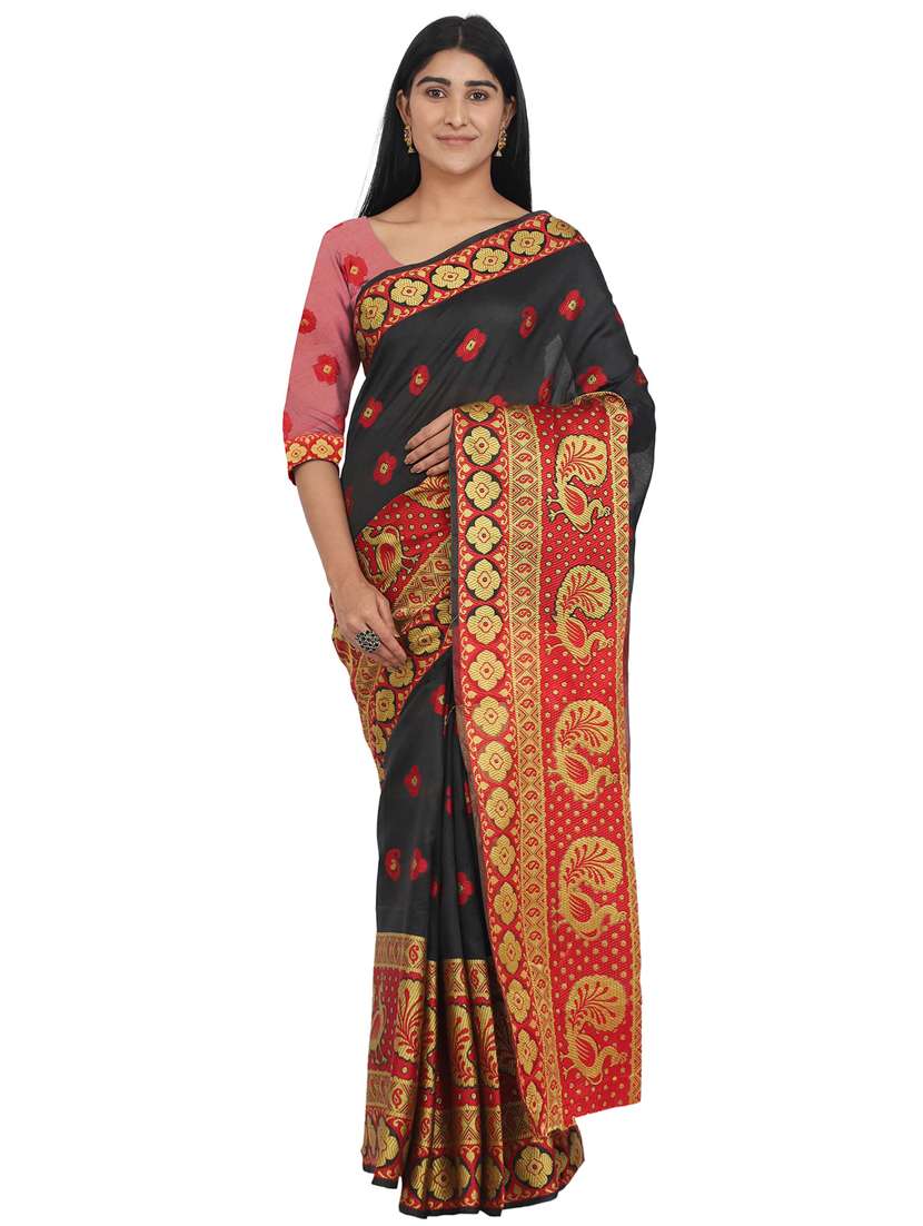 self design banarasi saree - 17545833 - Zoom Image - 0