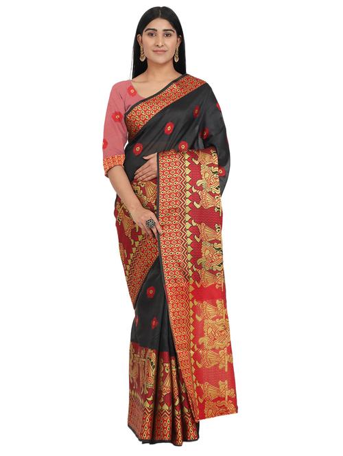 floral banarasi saree - 17545840 - Standard Image - 0