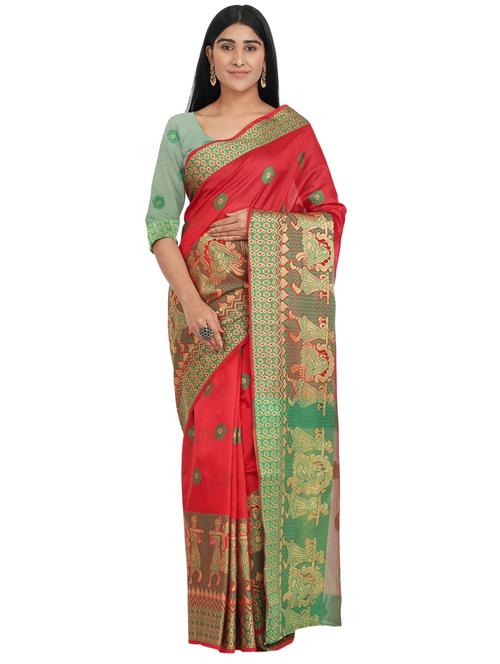 floral banarasi saree - 17545845 -  Standard Image - 0