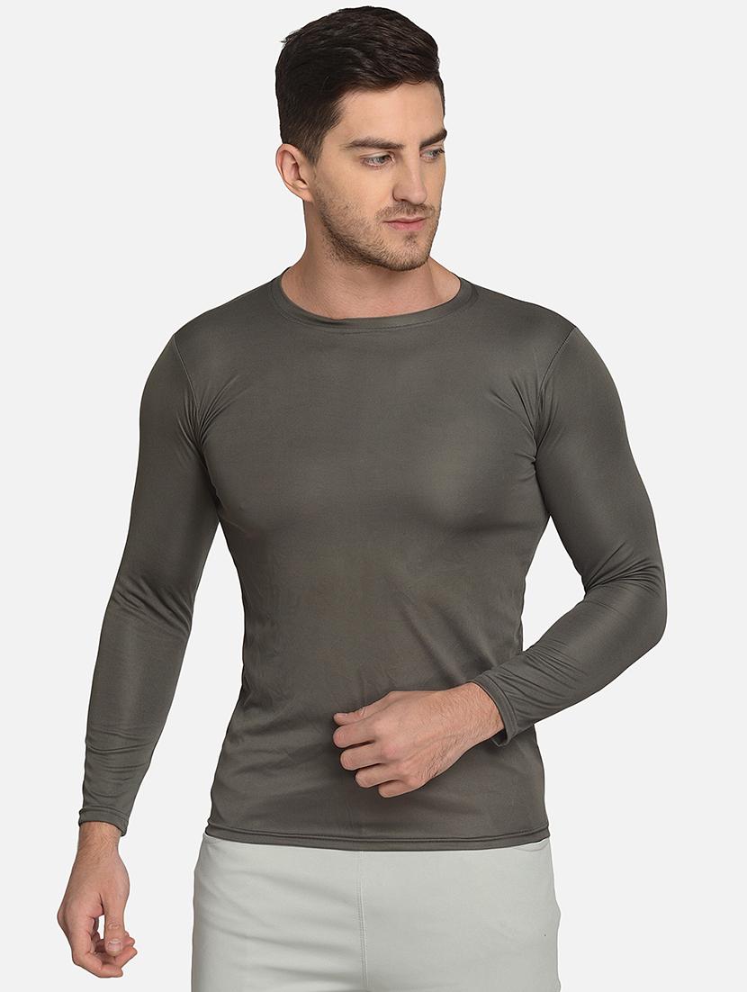 grey solid t-shirt - 17546864 -  Zoom Image - 0