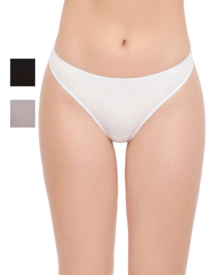 set of 3 solid bikini panty