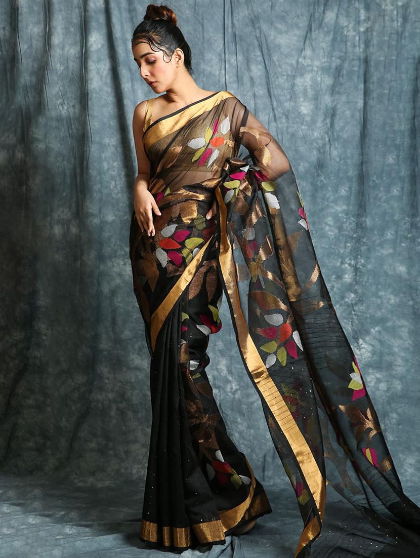 floral woven saree - 17546983 -  Zoom Image - 0