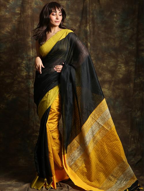 solid handloom saree - 17546989 -  Standard Image - 0
