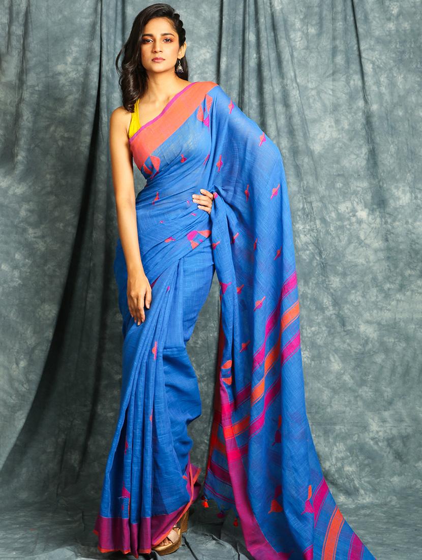 abstract baluchari saree - 17546998 -  Zoom Image - 0