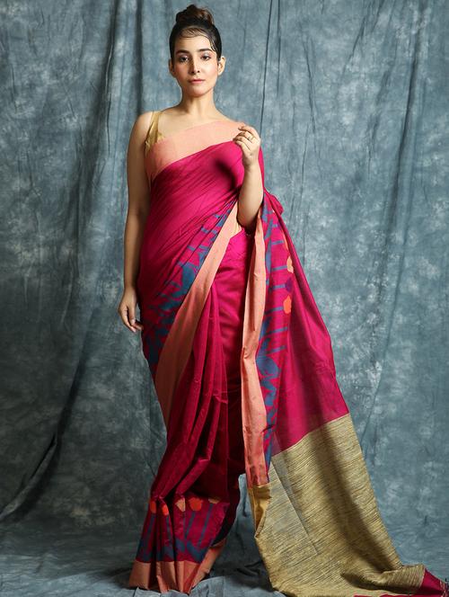 floral woven saree - 17547013 -  Standard Image - 0
