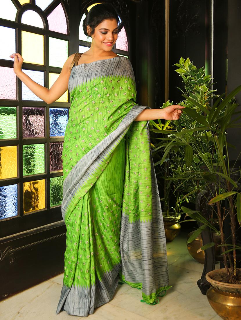 floral woven saree - 17547030 -  Zoom Image - 0