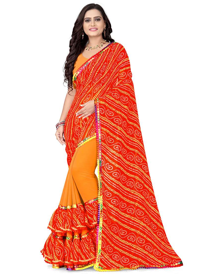 bandhani printed saree - 17547430 -  Zoom Image - 0