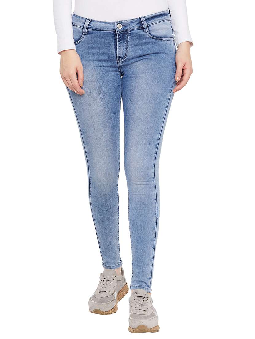 women's plain skinny fit jeans