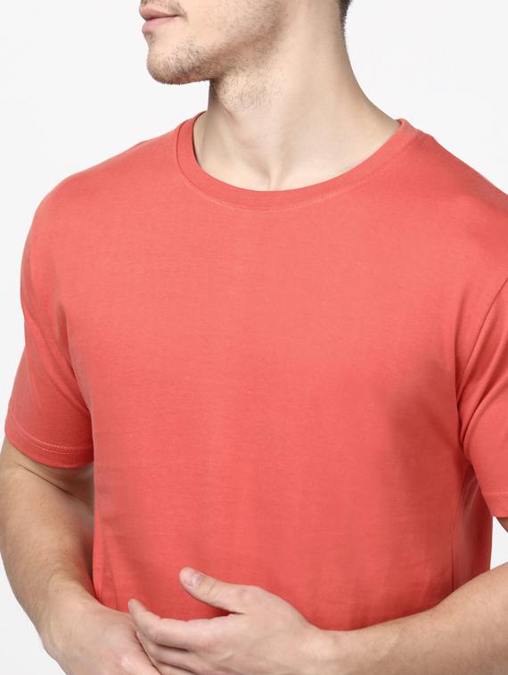 peach solid t-shirt - 17548044 - Standard Image - 3