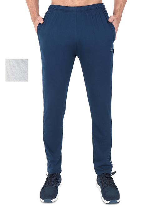 navy blue and grey set of 2 full length track pant - 17548062 - Standard Image - 0