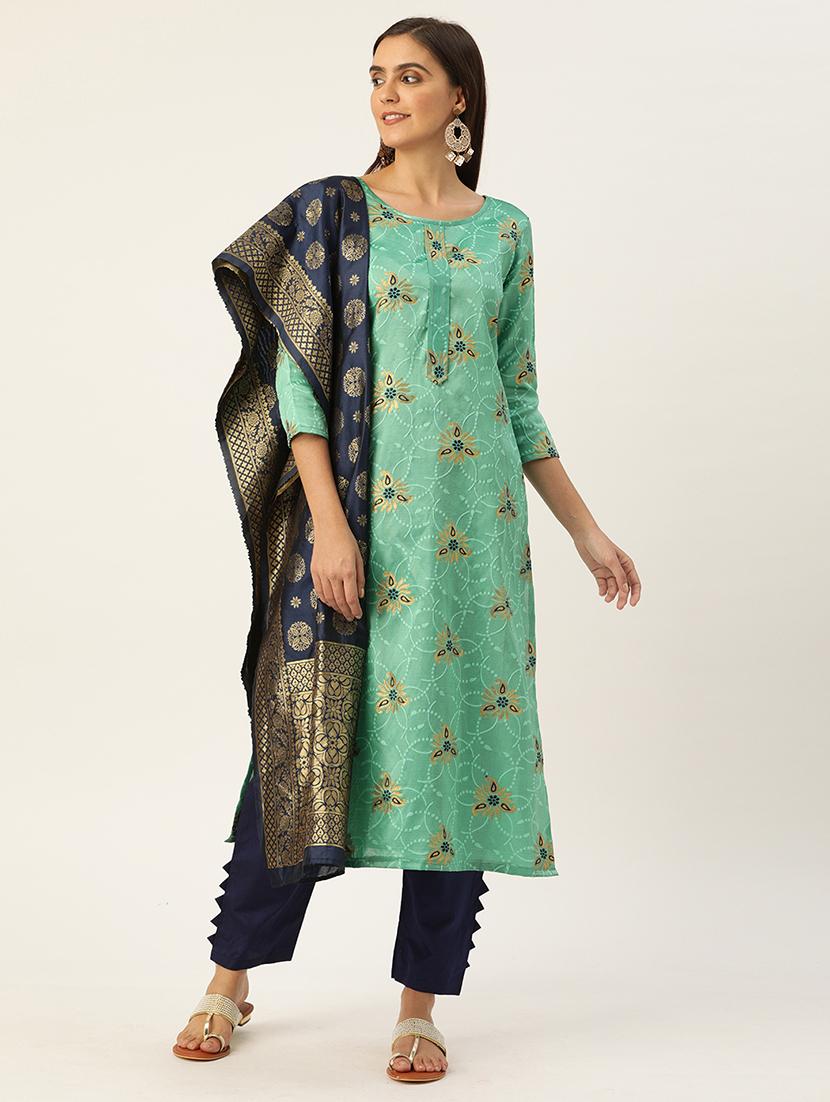 zari work unstitched suit - 17548843 - Zoom Image - 0