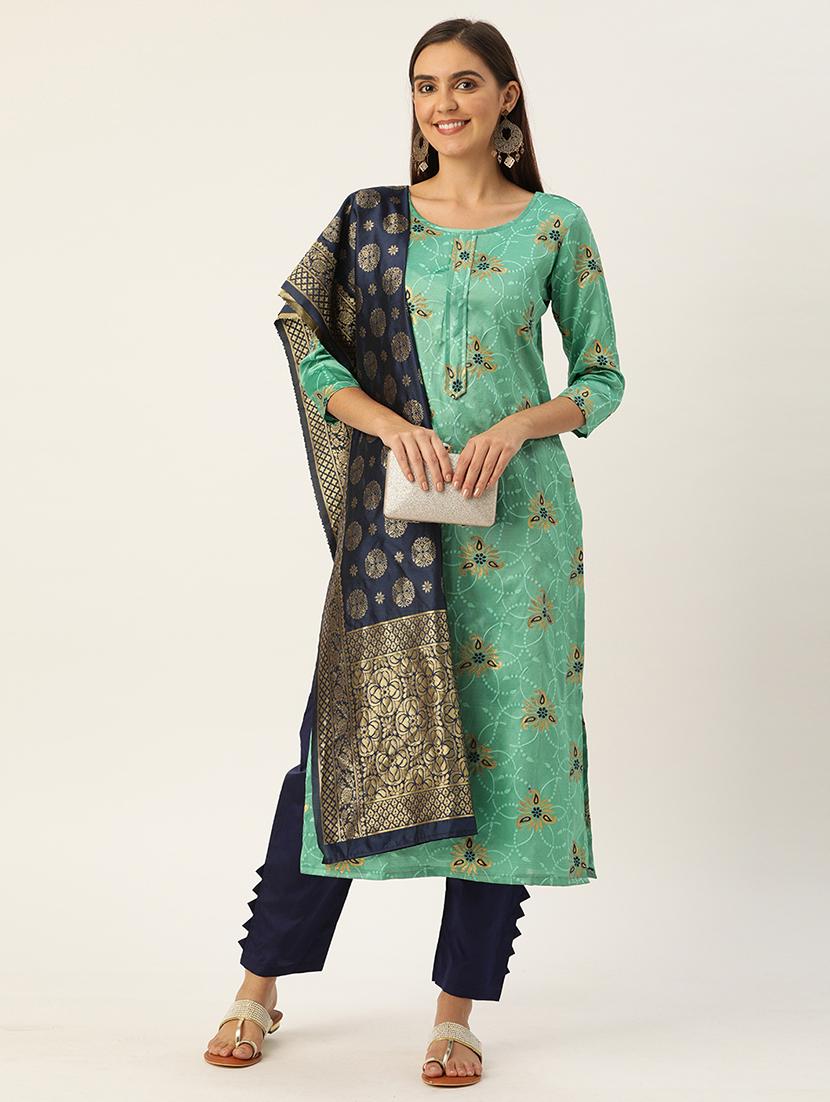 zari work unstitched suit - 17548843 - Standard Image - 3