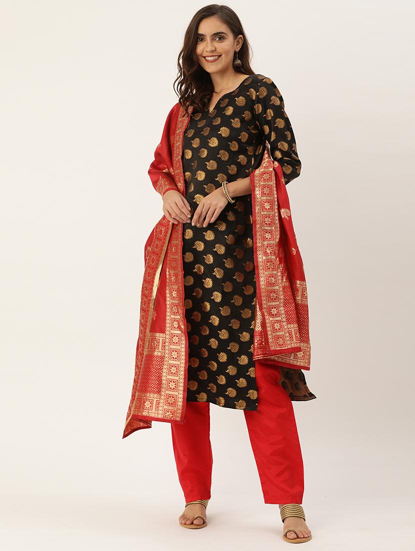 zari work unstitched suit - 17548846 - Zoom Image - 0
