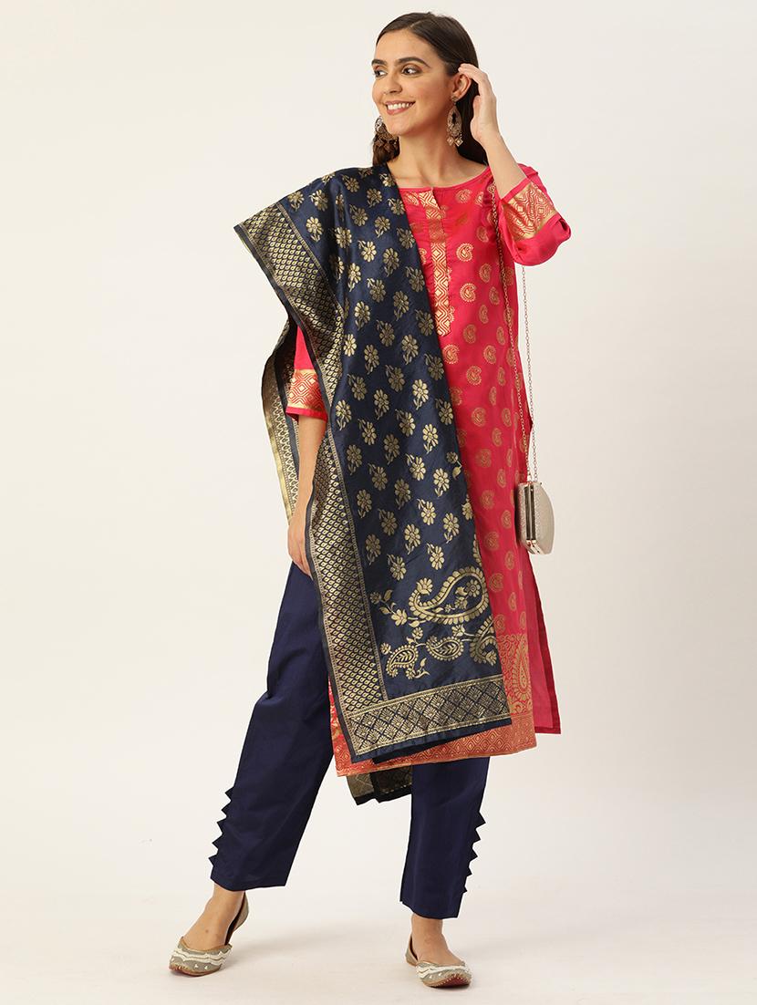 zari work unstitched suit - 17548849 - Standard Image - 3
