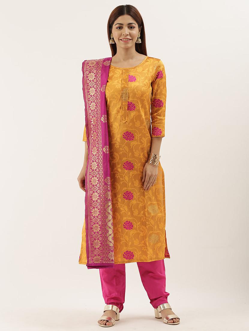 zari work unstitched suit - 17548850 -  Zoom Image - 0