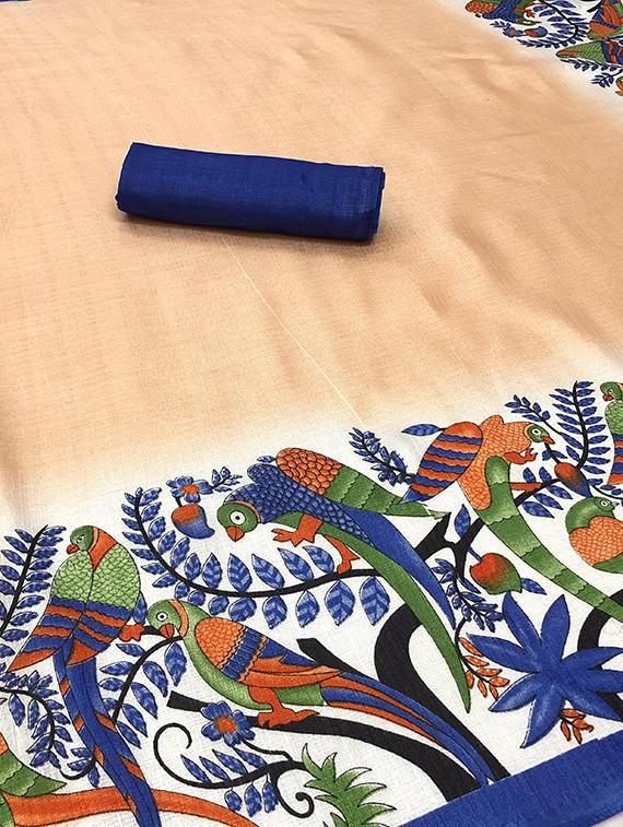 conversational printed saree - 17548932 - Standard Image - 3