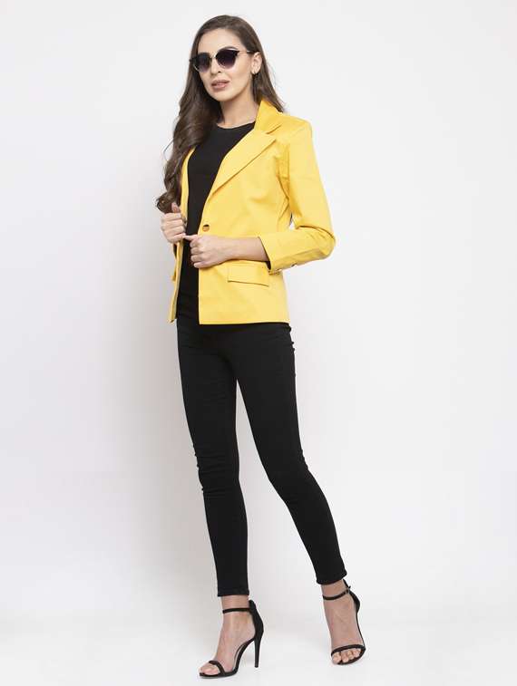 lapel neck casual blazer - 17549103 - Standard Image - 3