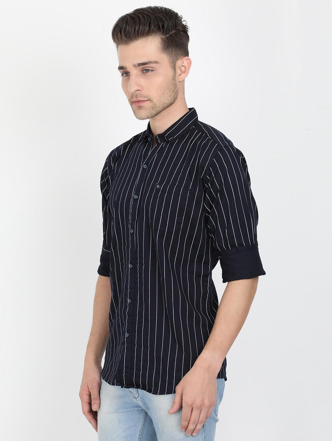 navy blue striped shirt  - 17549658 -  Zoom Image - 0