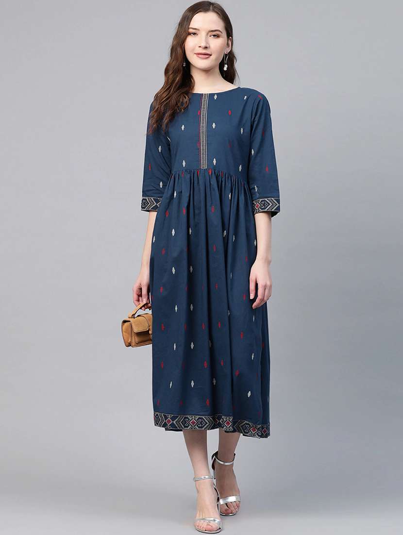 ethnic motifs a-line ethnic dress