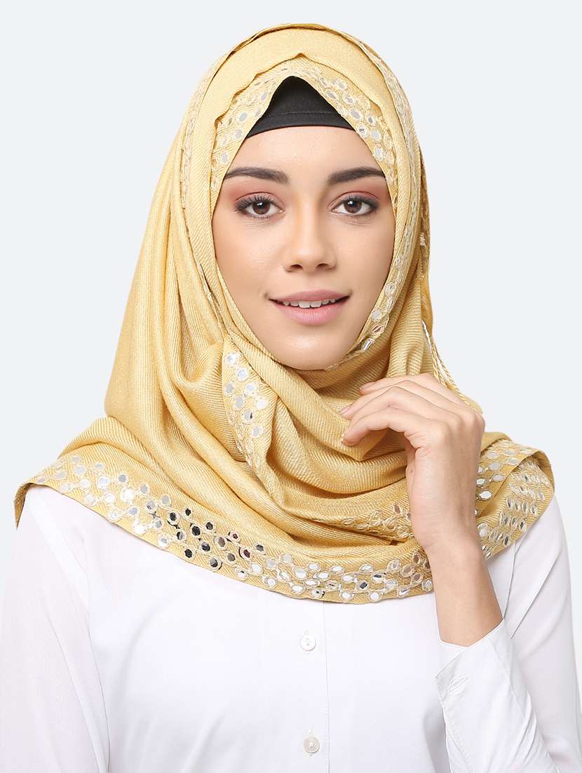 gold viscose scarf