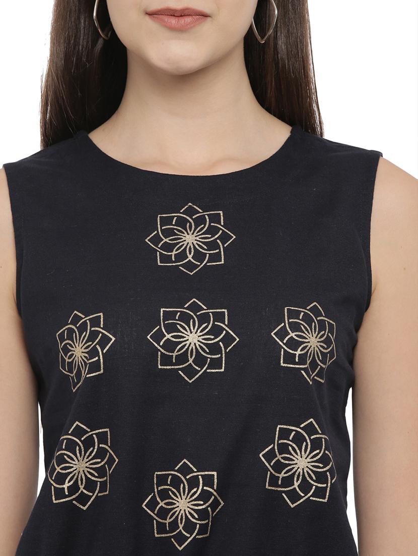 high low printed top - 17550688 - Standard Image - 3