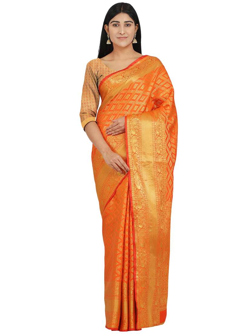 self design banarasi saree - 17553914 - Zoom Image - 0