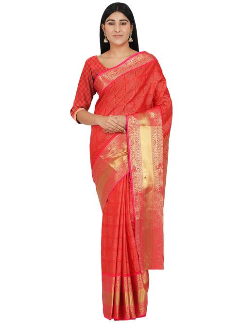 jacquard work banarasi saree with blouse - 17553933 -  Standard Image - 0