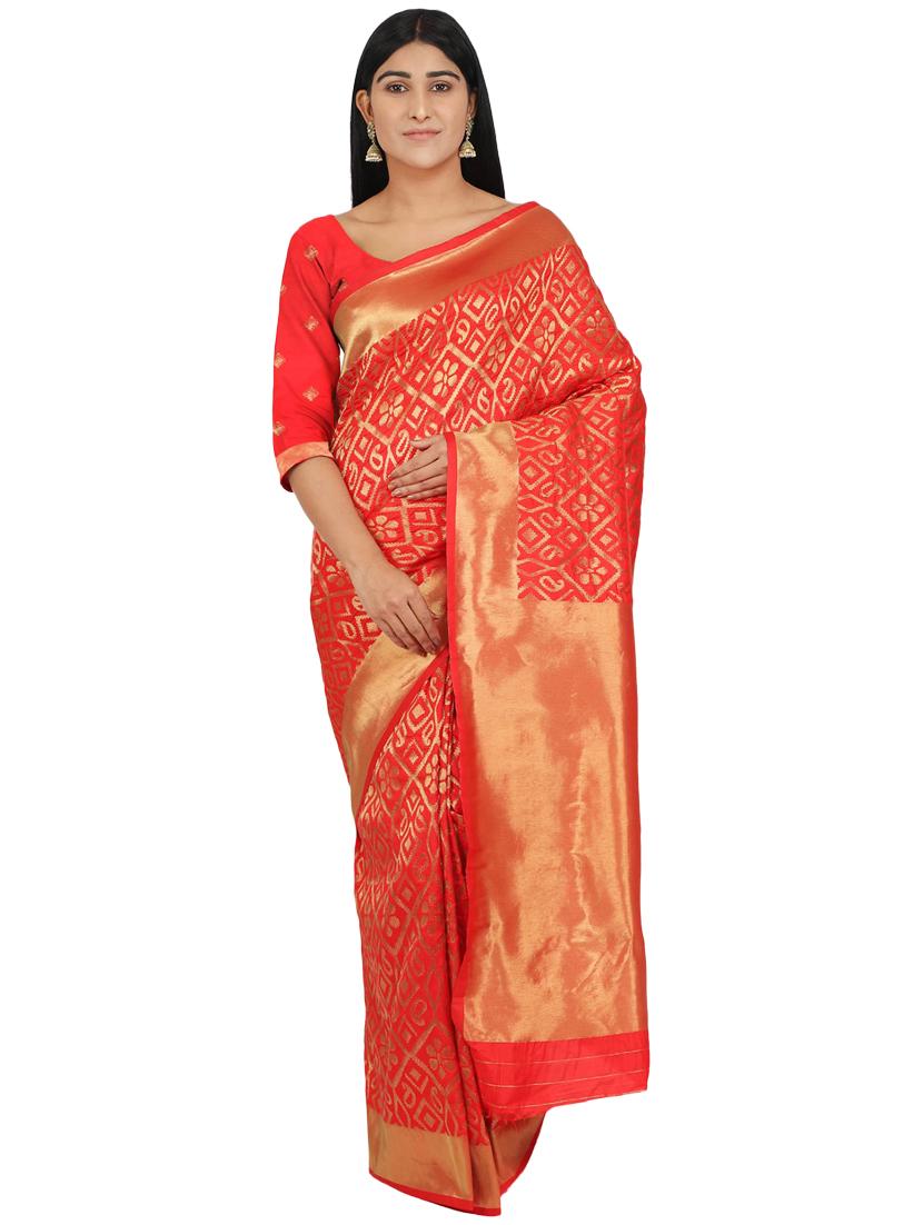 jacquard banarasi saree with blouse - 17553957 -  Zoom Image - 0
