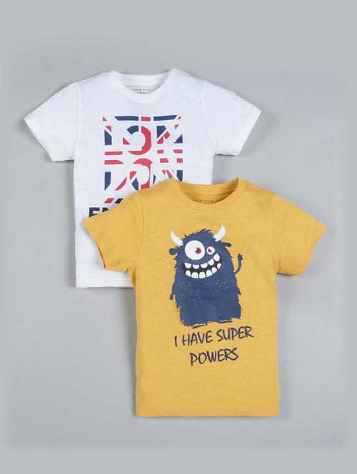 set of 2 multi colored cotton t-shirt - 17554217 - Standard Image - 0