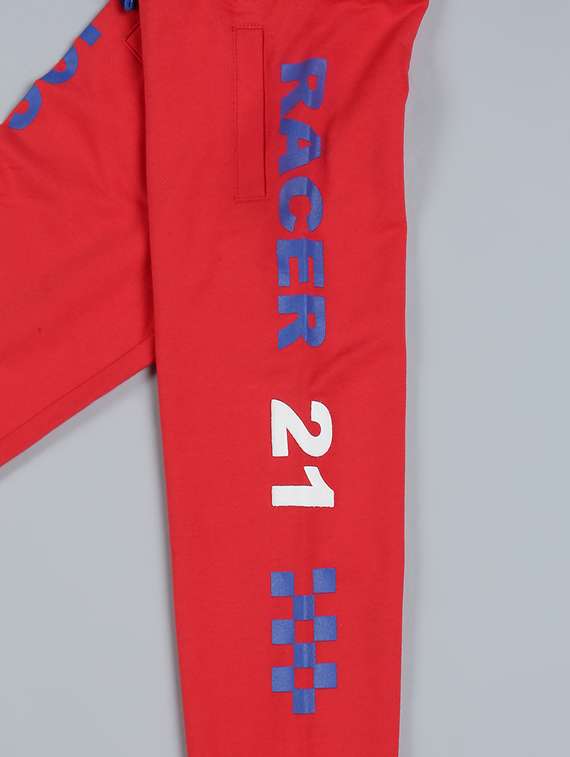 red cotton joggers trouser - 17554230 -  Standard Image - 3