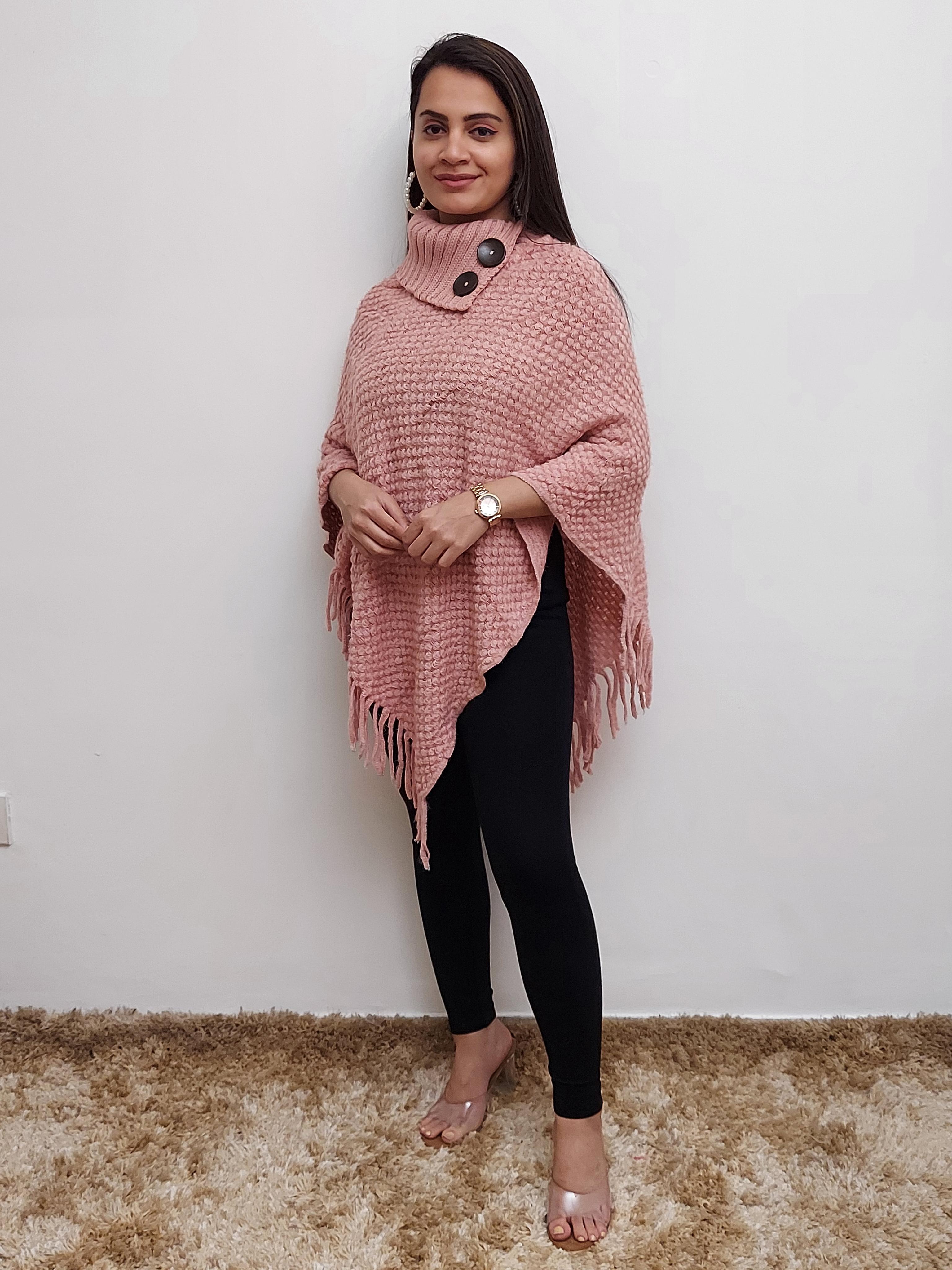 pink women ponchos  - 17555070 -  Zoom Image - 0