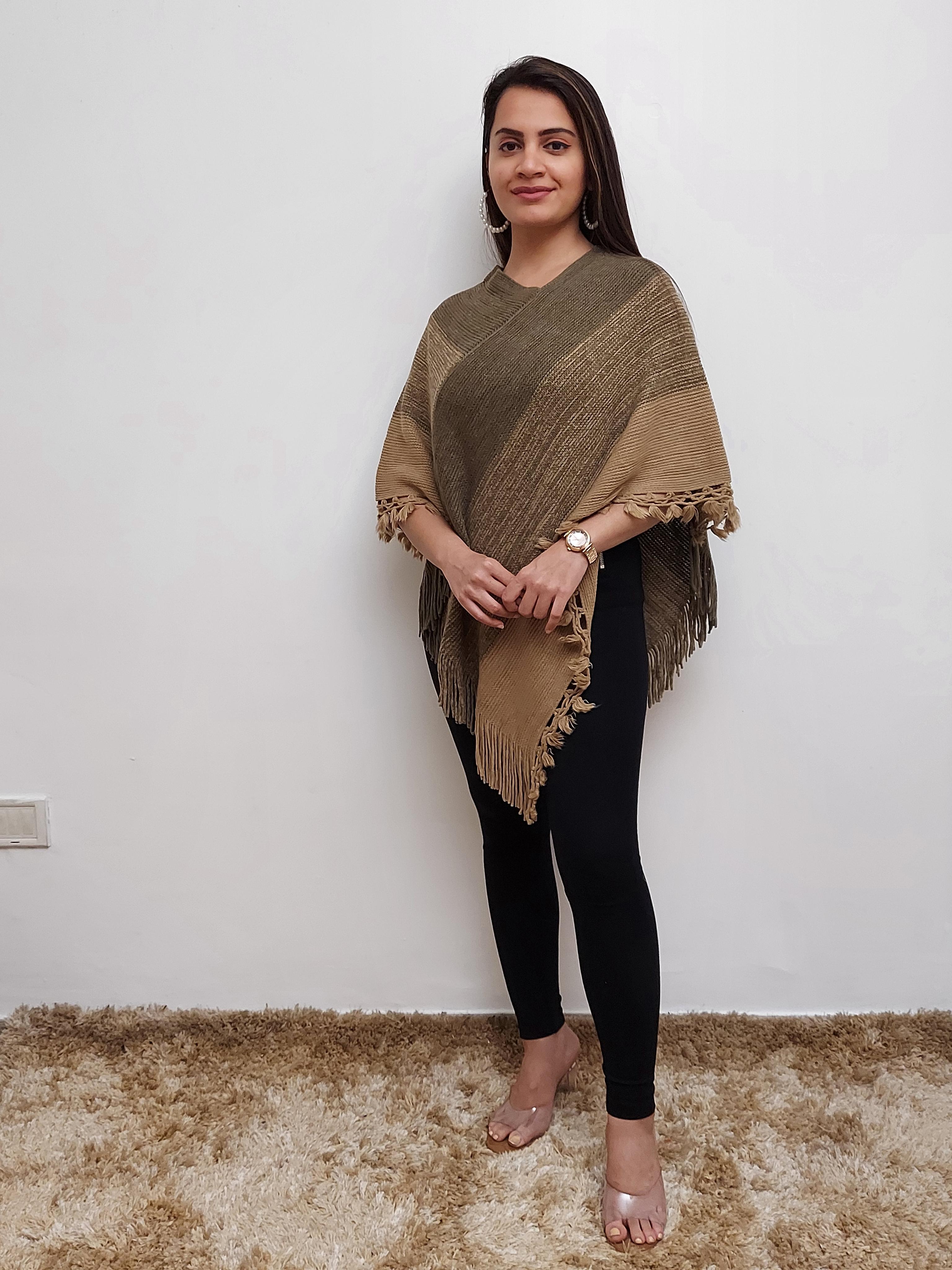 women woolen ponchos  - 17555325 -  Zoom Image - 0