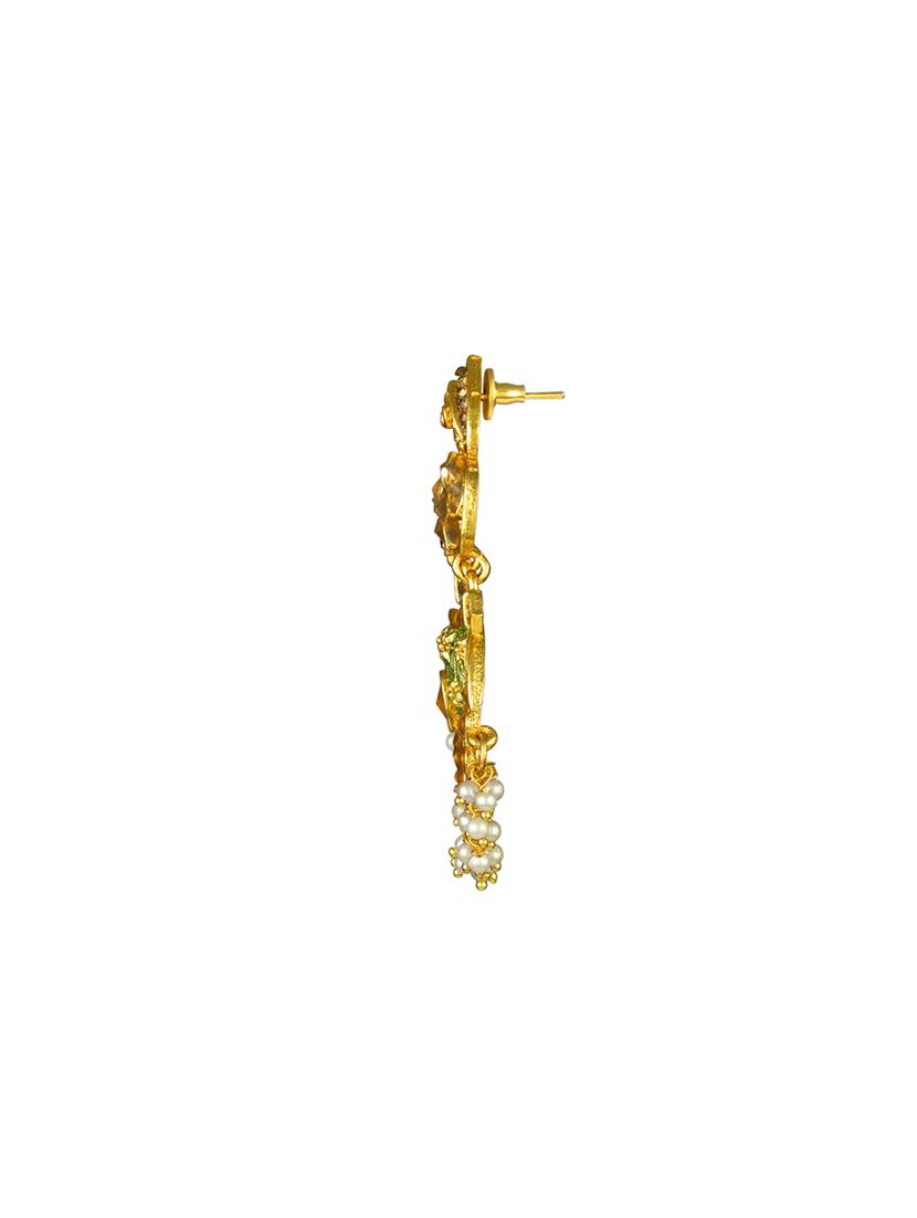 gold plated chandellier earring - 17556999 - Standard Image - 3