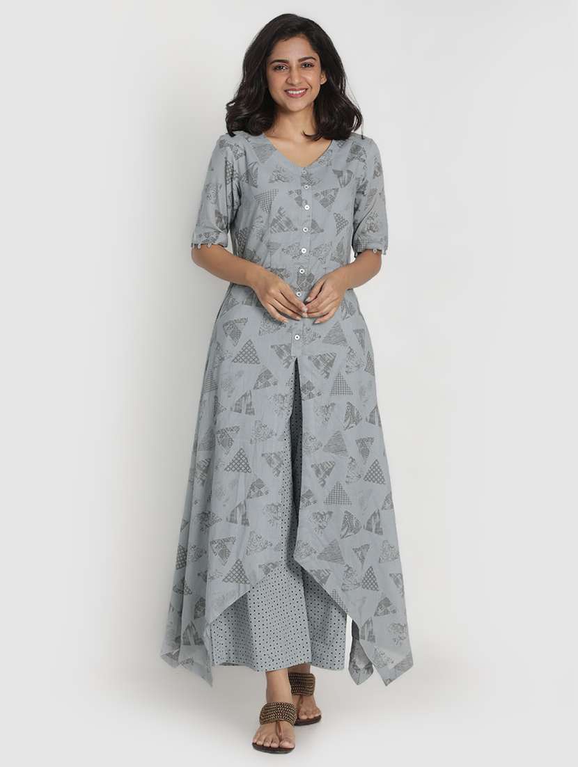 printed kurta palazzo set