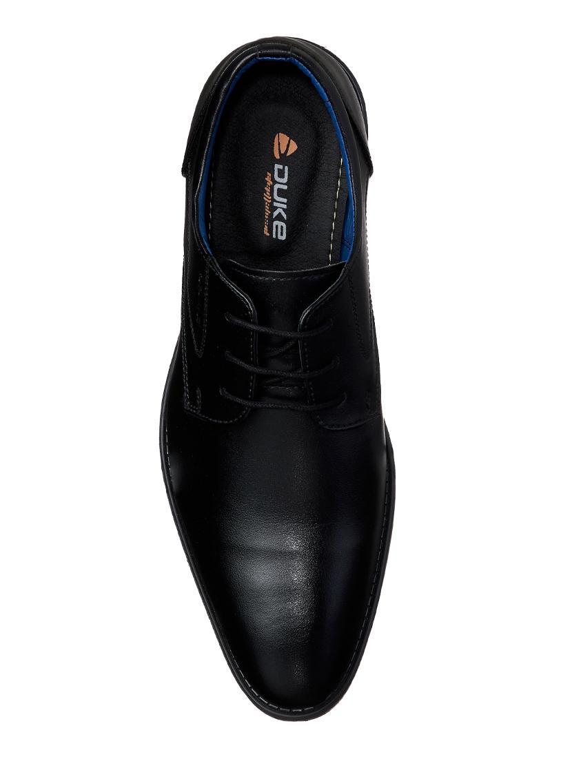 black synthetic lace up shoes - 17558213 - Standard Image - 3