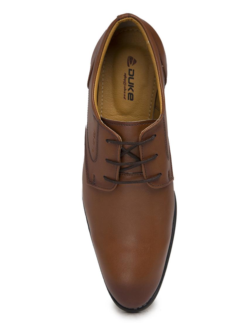 tan synthetic lace up shoes - 17558215 - Standard Image - 3