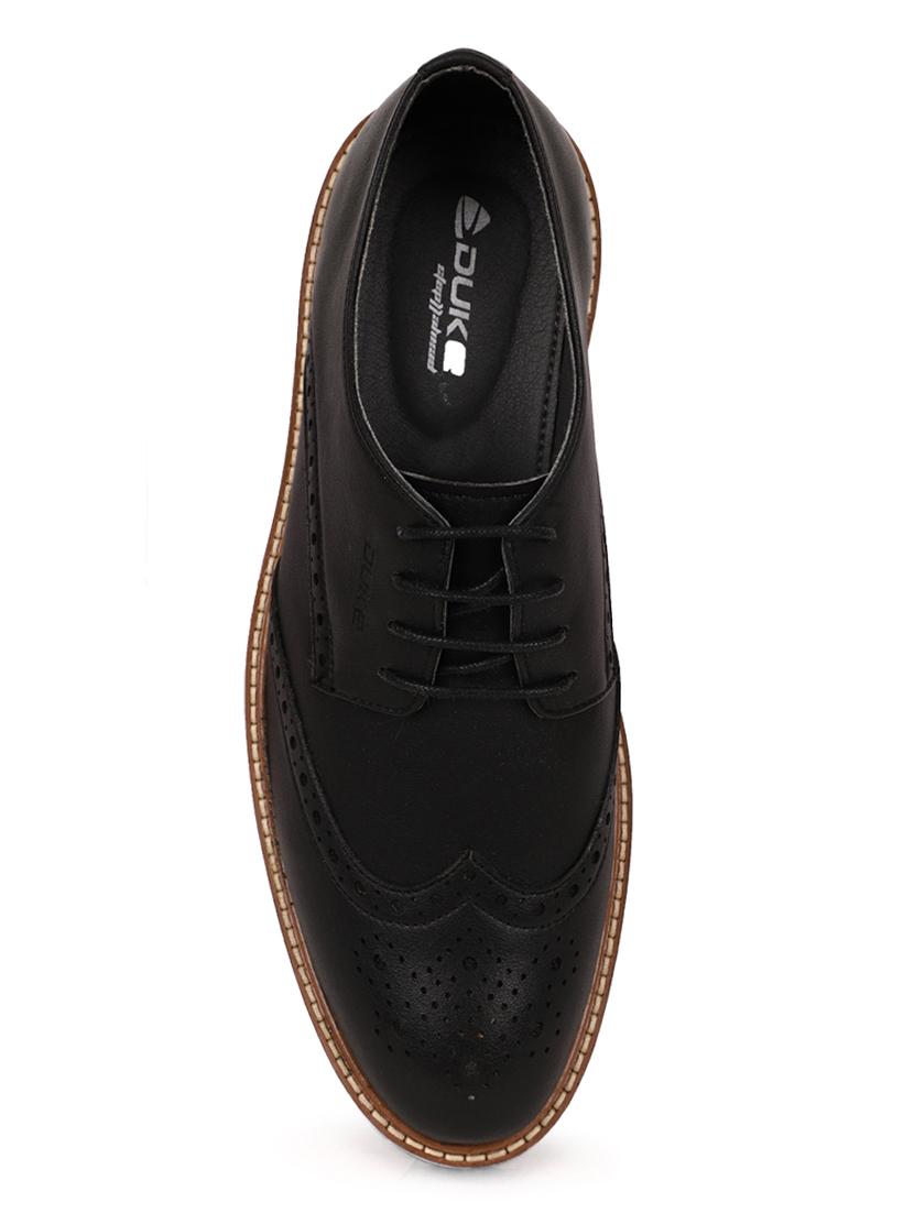 black synthetic lace up shoes - 17558225 - Standard Image - 3