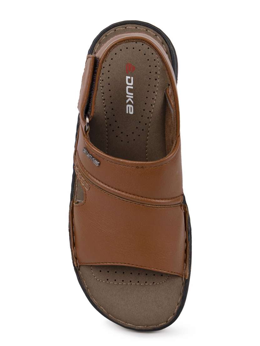 tan synthetic & mesh slip on sandals - 17558229 -  Standard Image - 3