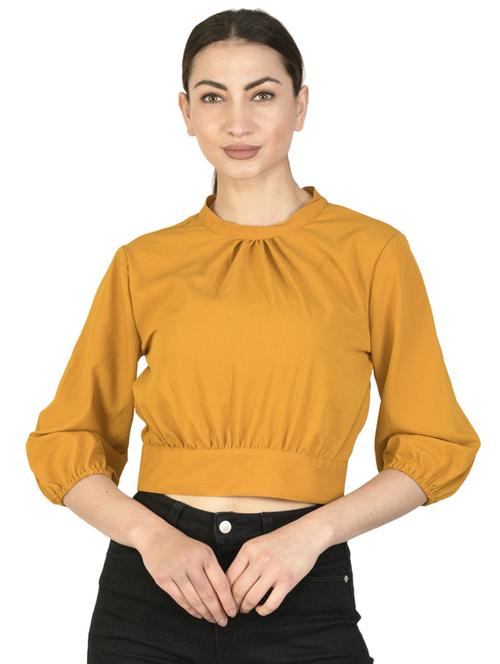 round neck solid crop top  - 17559279 -  Standard Image - 0