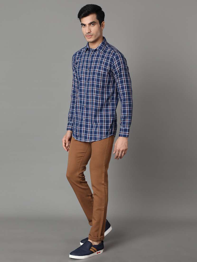 blue checkered casual shirt - 17562605 -  Standard Image - 3