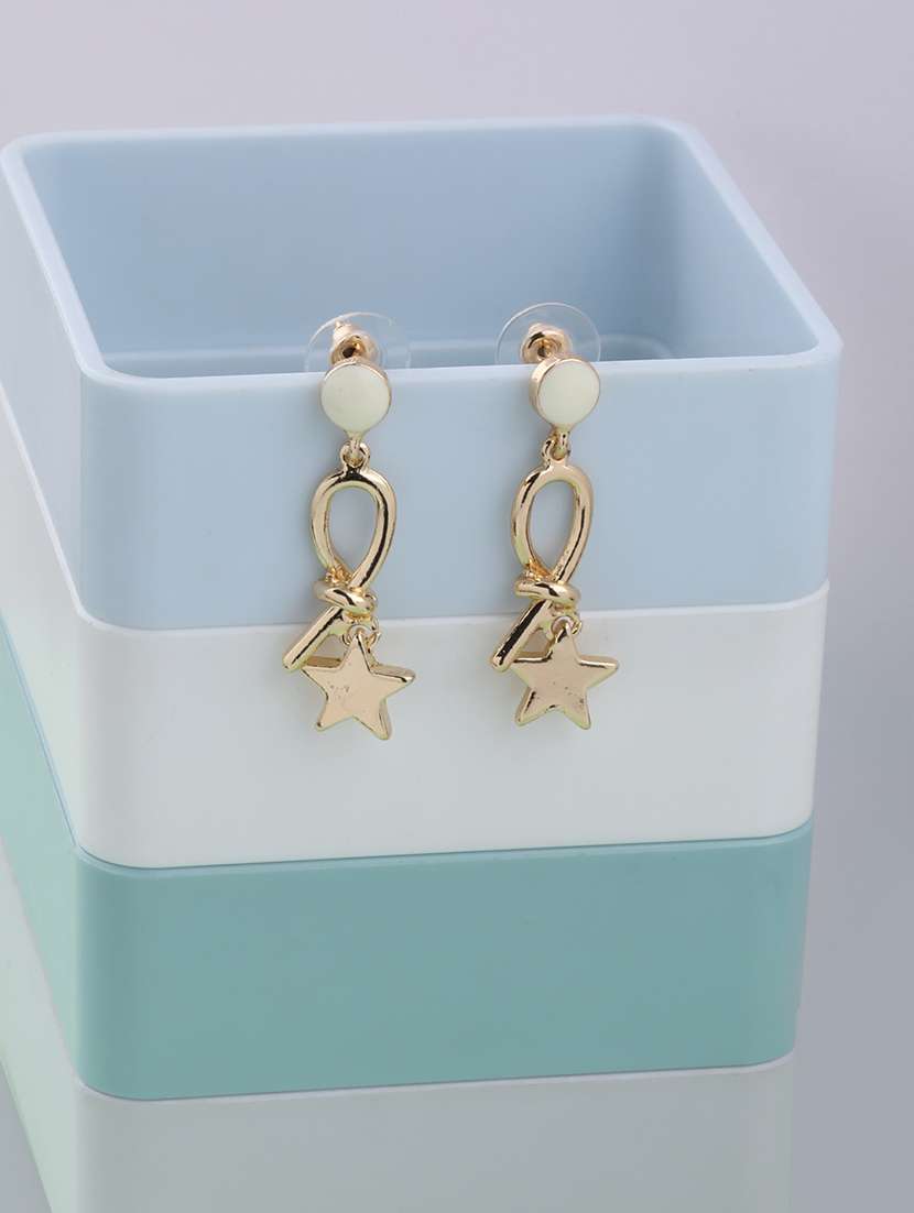 Gold Metal Drop Earring
