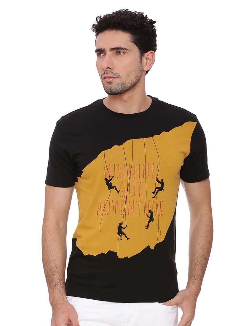 black printed t-shirt - 17564154 -  Zoom Image - 0