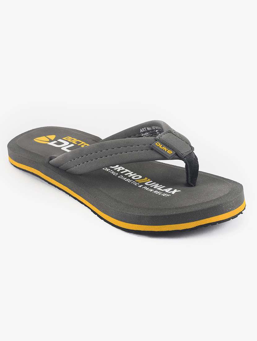 grey rubber  flip flops