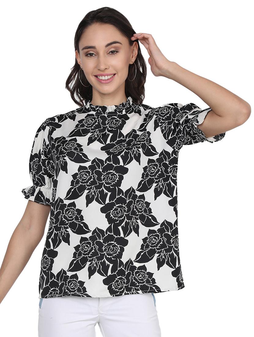 crew neck floral top  - 17564803 -  Zoom Image - 0