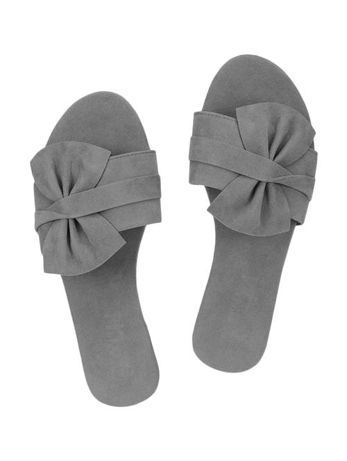 grey suede slip on sandals - 17565466 -  Standard Image - 0