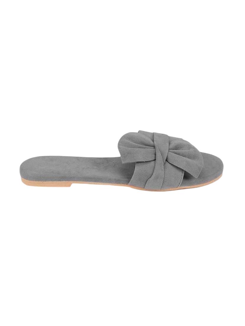 grey suede slip on sandals - 17565466 - Standard Image - 3