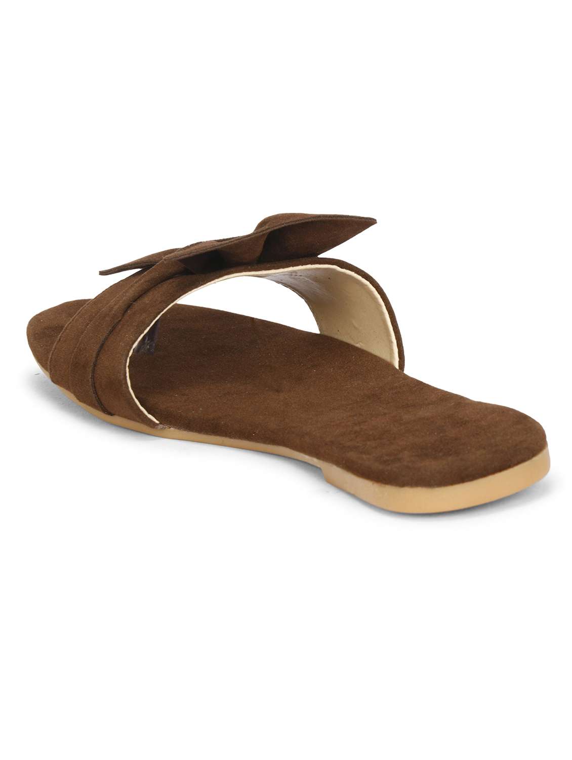 brown synthetic slip on sandals - 17565479 -  Standard Image - 3