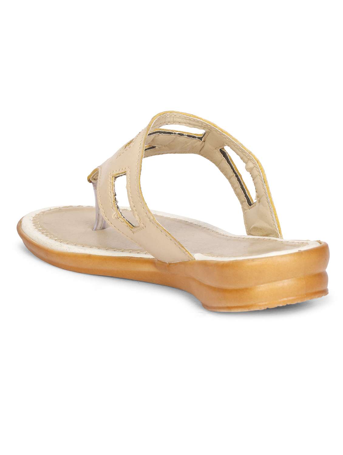 beige synthetic slip on sandals - 17565480 -  Standard Image - 3
