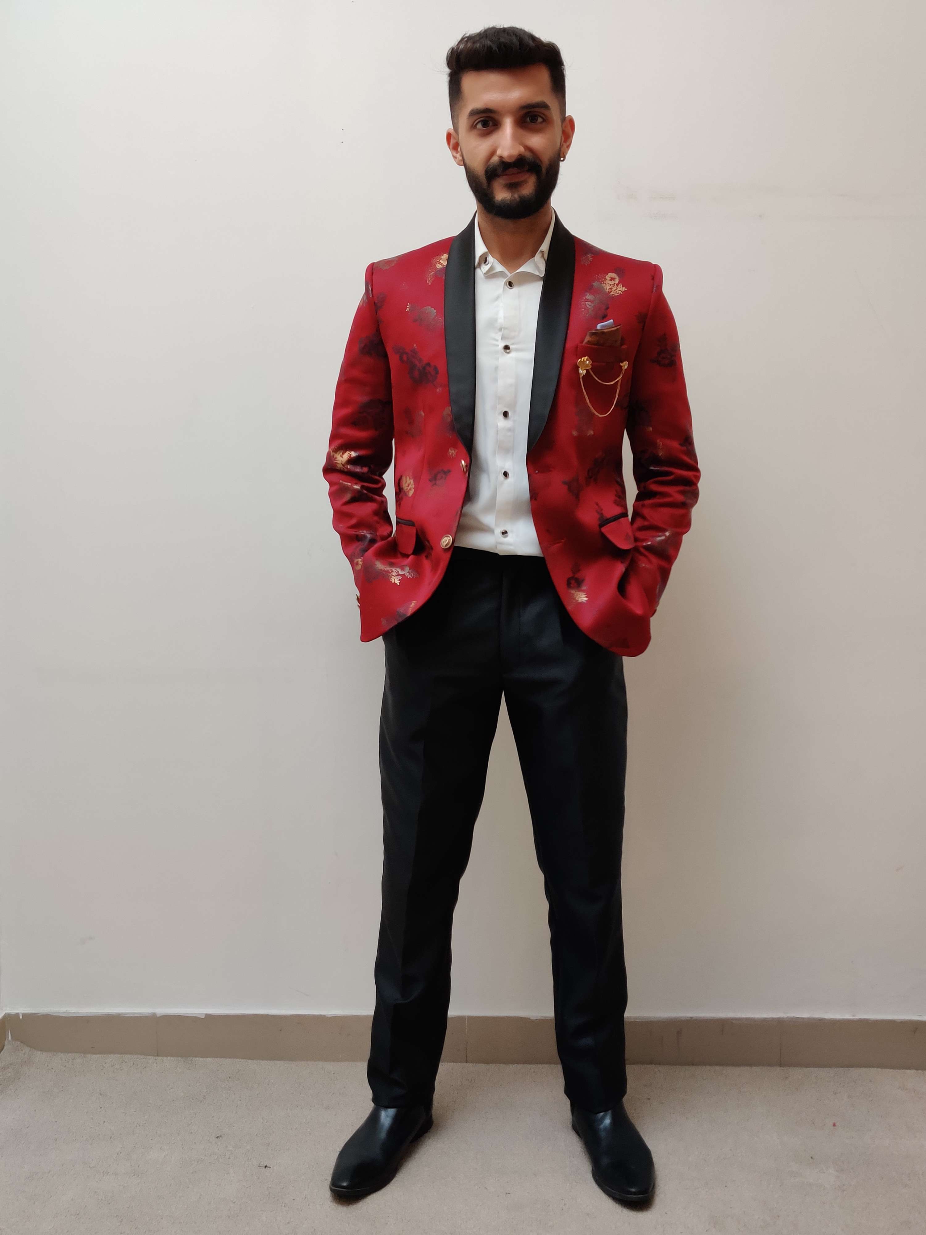 Buy online Wine Men Party Wear Blazer from Blazers for Men by K2